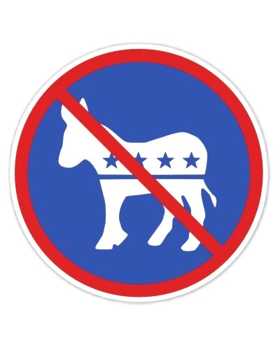 No Democrats decal